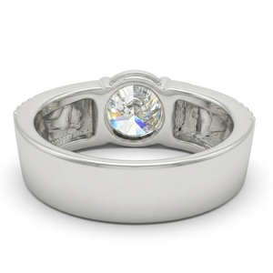 Bague en diamant de laboratoire de 5 carats, taille ronde |   Bague de fiançailles solitaire en or blanc 18 carats certifiée IGI - Product Image 2