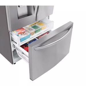 LG 28 pies cúbicos Refrigerador de 3 Puertas Francesas con Dispensador Alto de Hielo y Agua, Profundidad Estándar, Acero Inoxidable - Product Image 4