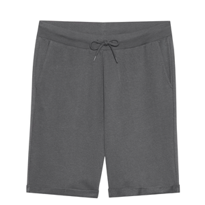 Shorts de survêtement gris personnalisés pour hommes, taille élastique, cordon de serrage, poches latérales, coupe décontractée au-dessus du genou, marque privée, vente en gros - Product Image 4