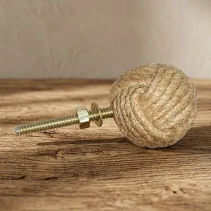 Fabricant et exportateur de boutons de meubles en jute faits à la main pour les portes de chambres, d'appartements et de villas - Design moderne - Product Image 3