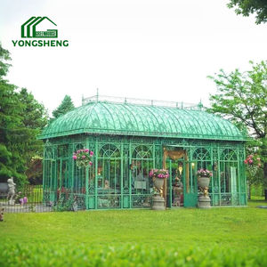 Custom classico giardino vittoriano serra telaio metallico facilmente assemblato per matrimoni ed eventi realizzati con materiale naturale - Product Image 5