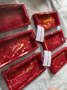 Ilahi Craft Overseas Handmade Resin Decorative Tray Red Marbled Design Home <b>Decoration</b> Folk Art Craft Item - Product Image 4