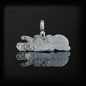 Colgante de Letra Personalizado en Plata 925 con Incrustaciones de Diamantes Moissanite VVS, Corte Redondo, Brillante, Unisex, para Uso Diario - Product Image 4