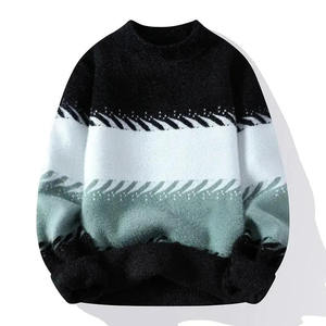 Suéter de Punto Trenzado Estándar para Hombre, Color Sólido, Jersey de Invierno, Manga Larga, Material Acrílico, Manga Regular, Transpirable, Alta Calidad - Product Image 3