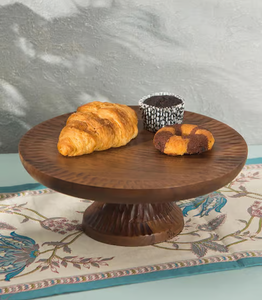 Support à gâteau en bois, style célèbre, excellente qualité, fait main, pour décorations de fêtes de Noël. - Product Image 1