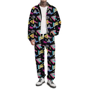 Survêtement en velours noir Elite Midnight pour homme – Ensemble de sport de luxe deux pièces haut de gamme avec col montant zippé intégral - Product Image 1