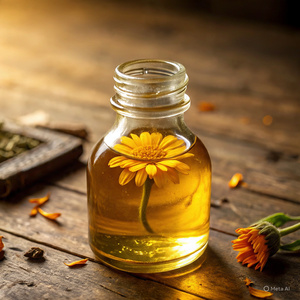 Huile de Calendula 100% Pure, Distillée à la Vapeur, Huile Essentielle Naturelle, Bouteille de 1Kg pour Tous Types de Peau - Vente en Gros - Product Image 1