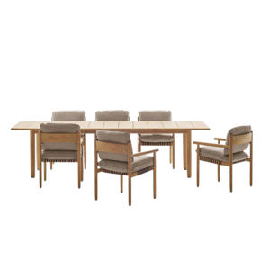 Table à manger rectangulaire en bois massif, style scandinave moderne, écologique, durable, meubles de maison stables - Product Image 2