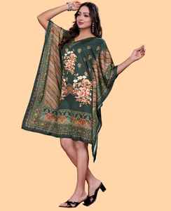 Vestido Kaftan Elegante para Mujer – Kaftan Holgado Estampado para la Colección de Verano - Product Image 2