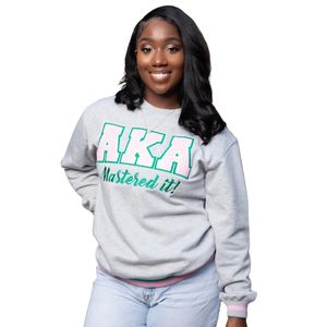 Sudadera Gris Unisex con Cuello Redondo y Estampado Gráfico de Mastered It, Algodón Premium, Informal, Elegante y Cómoda - Product Image 1