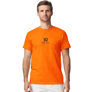 เสื้อยืดผู้ชายสีส้มสำหรับผู้ใหญ่ ผ้าฝ้ายพรีเมียม คอกลม แขนสั้น สไตล์ลำลอง เสื้อเปล่าสำหรับสกรีนโลโก้ ขายส่งเสื้อผ้า - Product Image 2