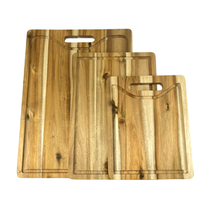 Planche à découper rectangulaire en bois d'acacia, style plateau de service, planche à découper de cuisine en bois massif, OEM personnalisé - Product Image 4