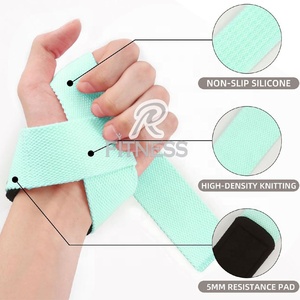 Correas de Muñeca para Levantamiento de Pesas, de Algodón, con Logotipo Personalizado, Forma de 8, Resistentes, para Fisicoculturismo, Venta al Por Mayor - Product Image 3