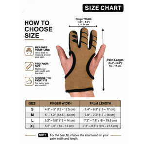 Service OEM, gants de tir à l'arc à 3 doigts en tissu respirant de haute qualité, personnalisés, avec pointes renforcées et sangle de poignet - Product Image 5