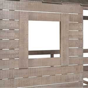 Lit superposé en bois massif gris antique, durable et écologique, design enfantin avec toit/fenêtre/barrière/échelle, aucun sommier tapissier nécessaire, salle à manger - Product Image 3