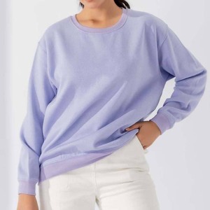 Women <b>Vintage</b> Custom <b>Oversized</b> O-Neck Casual Pullover Loose Fit Long Sleeve Knitted Polyester/Cotton Eco-Friendly <b>Sweatshirt</b> - Product Image 6