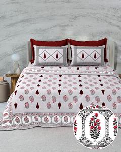 Parure de lit personnalisée 100% coton, ensemble de draps de luxe indiens, draps en coton pur de haute qualité, imprimés premium - Product Image 3