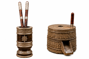 Accessoires de luxe pour la cérémonie Haldi pour les mariages d'Inde du Sud, Urli idéal pour la cérémonie Haldi avant le mariage pour les événements tamiliens, Californie - Product Image 3