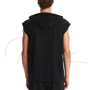 Débardeurs à capuche pour hommes, débardeurs de sport pour musculation, t-shirts stringer débardeurs à découpes, sweats à capuche sans manches pour hommes - Product Image 6