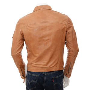 Veste en cuir décontractée pour homme avec un design épuré et simple, finition douce, imperméable et écologique, logo sur le devant - Streetwear quotidien - Product Image 2