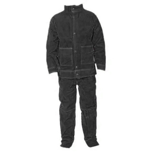 High Quality Cowhide Split Leather Premium Industrial Fire Resistant Level Protection Safety <b>Jacket</b> Welding Suits <b>Construction</b> - Product Image 2