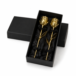 Rose plaquée or 24 carats de luxe avec coffret cadeau haut de gamme, rose éternelle véritable préservée, rose plaquée or pour la Saint-Valentin - Product Image 3