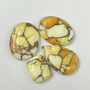 Cabujón de cobre turquesa Honey Dahlia de forma libre, piedra preciosa suelta para la fabricación de joyas - Product Image 4
