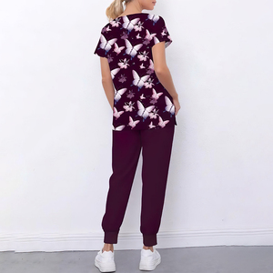 Conjunto de Uniformes Médicos Unisex con Logotipo Personalizado, 100% Algodón Twill Estampado, Uniforme de Enfermera para Hospital, Directo de Fábrica - Product Image 6