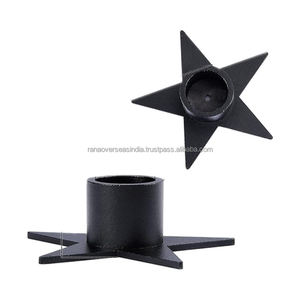 Porte-bougie conique noir pentagramme pièce maîtresse élégante pour les décorations de mariage et d'anniversaire à la maison à des prix abordables - Product Image 6