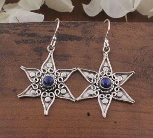 Pendientes de Plata de Ley 925 con Piedras Preciosas de Arcoíris Naturales Retro, Estilo Vintage, Colgantes, para Bodas y Fiestas, Coloridos - Product Image 3