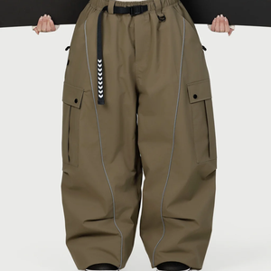 Pantalones de Snowboard y Esquí OEM Personalizados, Talla Grande, Impermeables, Resistentes al Viento, Transpirables, Holgados, Unisex, de Pierna Ancha para Hombre - Product Image 3