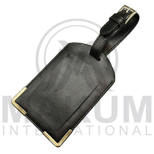 Etiqueta de equipaje de cuero genuino con diseño y logotipo personalizados - Product Image 5
