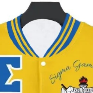 Sigma Gamma Rho New Release Color Block Bomber Jacket Custom Varsity Style Casual Outerwear for Women Men Streetwear OEM ODM - Product Image 5