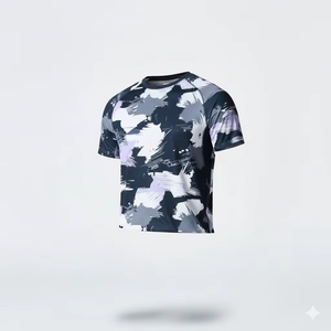 Camiseta Extra Grande para Hombre, 100% Poliéster, Impresa por Sublimación, 240 Gramos, Estilo Casual al por Mayor, con Diseño de Logotipo en Blanco - Product Image 4