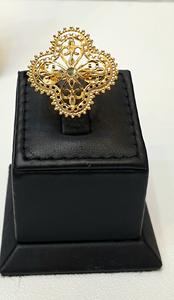 Juego de Joyería para Mujer Chapado en Oro de 24K de Dubái, con Collar, Aretes y Anillo, para Boda o Compromiso, Joyería Clásica de Moda - Product Image 2