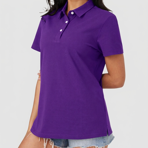 Polo slim fit tendance pour femme, couleur unie, personnalisable, idéal pour le golf et le sport. - Product Image 4