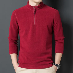 Camiseta Deportiva Casual de Manga Larga para Hombre, 100% Algodón, Secado Rápido, Corte Ajustado, Color Sólido, con Bolsillo, Tejido de Punto - Product Image 4