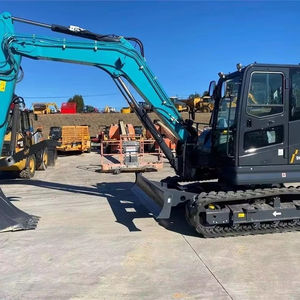 Excavadora de cadenas usada de alto rendimiento de 3 toneladas, color amarillo, con orugas de acero y cabina de seguridad cerrada para proyectos industriales de excavación de zanjas - Product Image 1