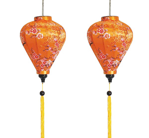 Manufacturer Garlic Shape Silk Lanterns Vietnam Bamboo <b>Frame</b> Silk Lanterns Decorative Silk Lanterns For Decor - Product Image 2