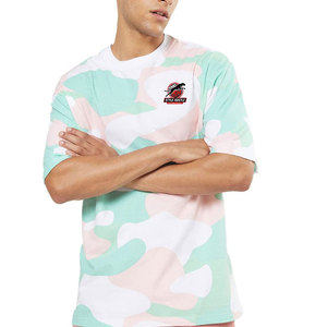 Camiseta extragrande para hombre con logo personalizado impreso a bajo precio, 100% algodón, corte holgado, para hacer ejercicio. - Product Image 1