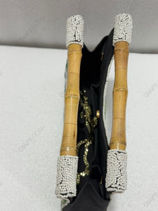 Bolso de mano con cuentas de hojas tropicales, fabricante de bolsos con motivos botánicos, venta al por mayor, OEM, bolso artesanal, exportación, marca privada, a granel - Product Image 5