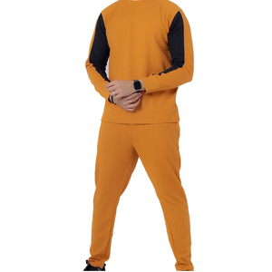 Conjuntos Deportivos Casuales de Dos Piezas para Hombre, de Alta Calidad, 100% Algodón, Transpirables, Lisos, para Invierno, Ligeros - Product Image 1