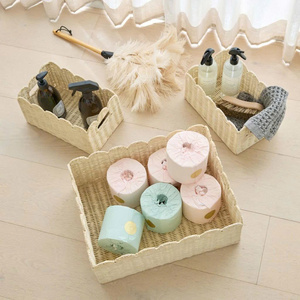 Natural Rattan Wicker <b>Storage</b> <b>Basket</b> with Lid Handwoven Organizer Box Eco Friendly Home Use Wholesale Export OEM - Product Image 4