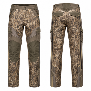 Pantalon de chasse imperméable en softshell pour homme avec genouillères et poches cargo, en polyester, style automne, pour activités de plein air - Product Image 1