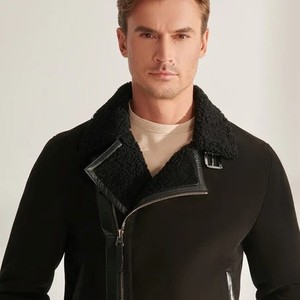 Blouson Aviateur Classique en Cuir pour Homme – Manteau d'Hiver en Cuir de Vachette Premium – Service d'Échantillons OEM Disponible Toujours - Product Image 3