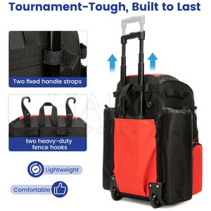 Durable Waterproof Fabric <b>Baseball</b> Backpack With Bat <b>Ball</b> Helmet Storage And Lightweight Design For Training Practice - Product Image 2