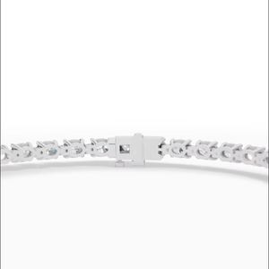 สร้อยข้อมือเพชรทรงกลม 14K ทองคำ ประดับเพชรเลี้ยงในห้องปฏิบัติการ |   การติดตั้งแบบสี่ขาเรียงต่อกัน |   สร้อยข้อมือหรูหราเหนือกาลเวลาสำหรับผู้หญิง ของขวัญ - Product Image 4