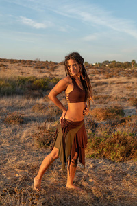 กระโปรงพิกซี่ลูกไม้โบฮีเมียนฮิปปี้เสื้อผ้าเทศกาลปรับขนาดได้พอดีกระโปรงสไตล์โบฮีเมียนของขวัญสำหรับเธอ - Product Image 2