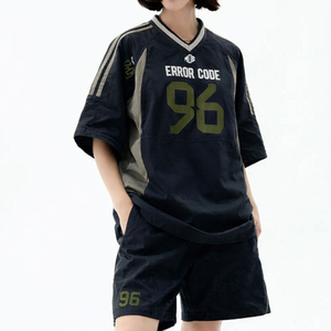 Conjunto de Jersey y Pantalones Cortos de Fútbol Americano Unisex con Logotipo Personalizado de Lujo, Ropa Deportiva de Gran Tamaño, Suministro al por Mayor OEM Personalizado - Product Image 6