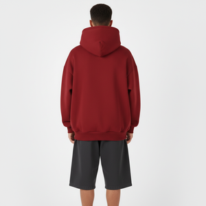 Sweat à capuche surdimensionné pour homme de qualité supérieure, 100 % coton épais, prix de gros, logo imprimé, style épaules tombantes, streetwear - Product Image 4
